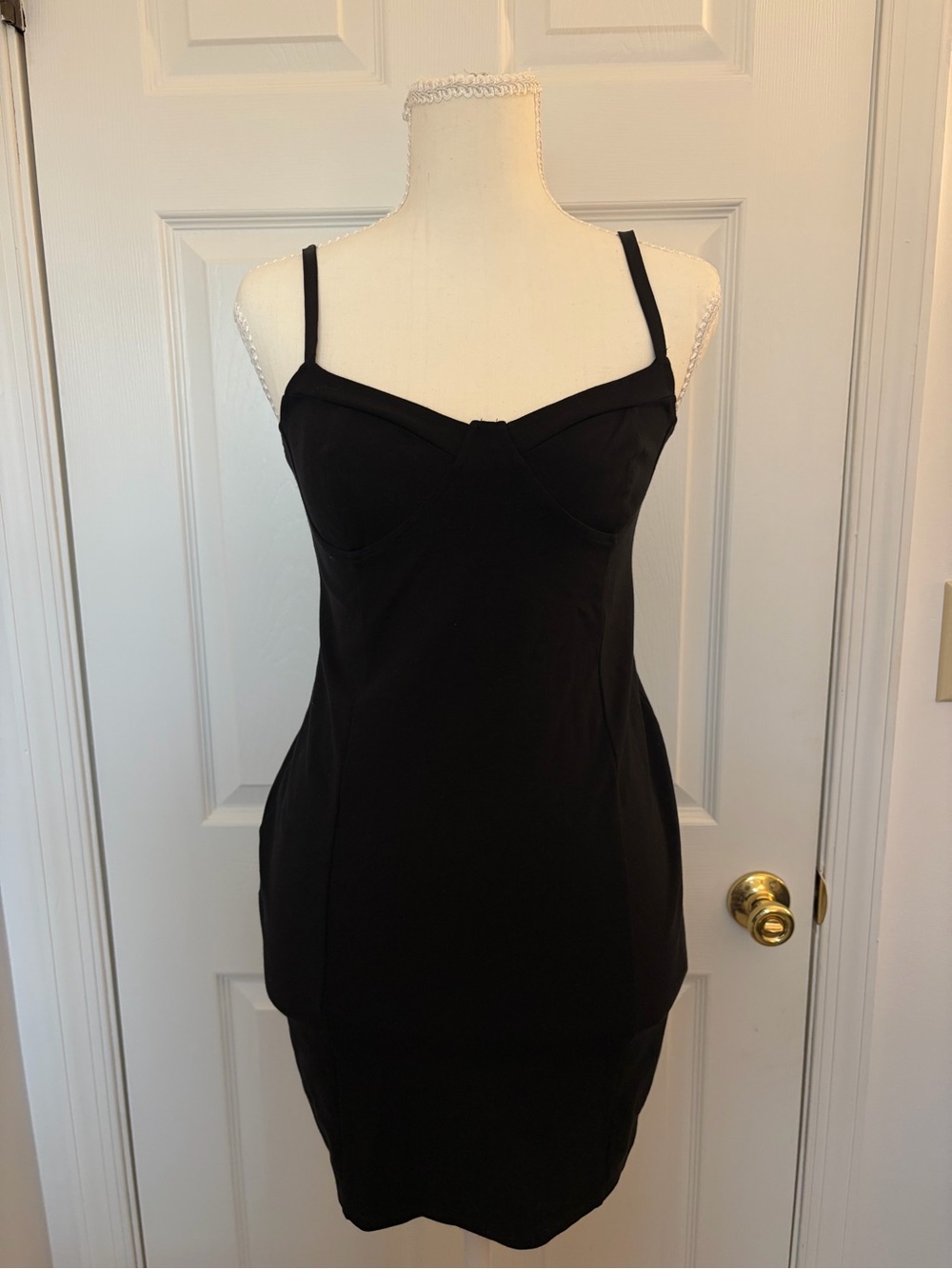 Forever 21 Black Spaghetti Strap Bodycon Dress